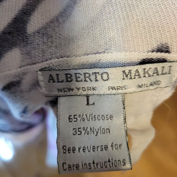 Alberto Makali Floral Abstract Long Sleeve Top L Embellished Multicolor - Picture 5 of 5